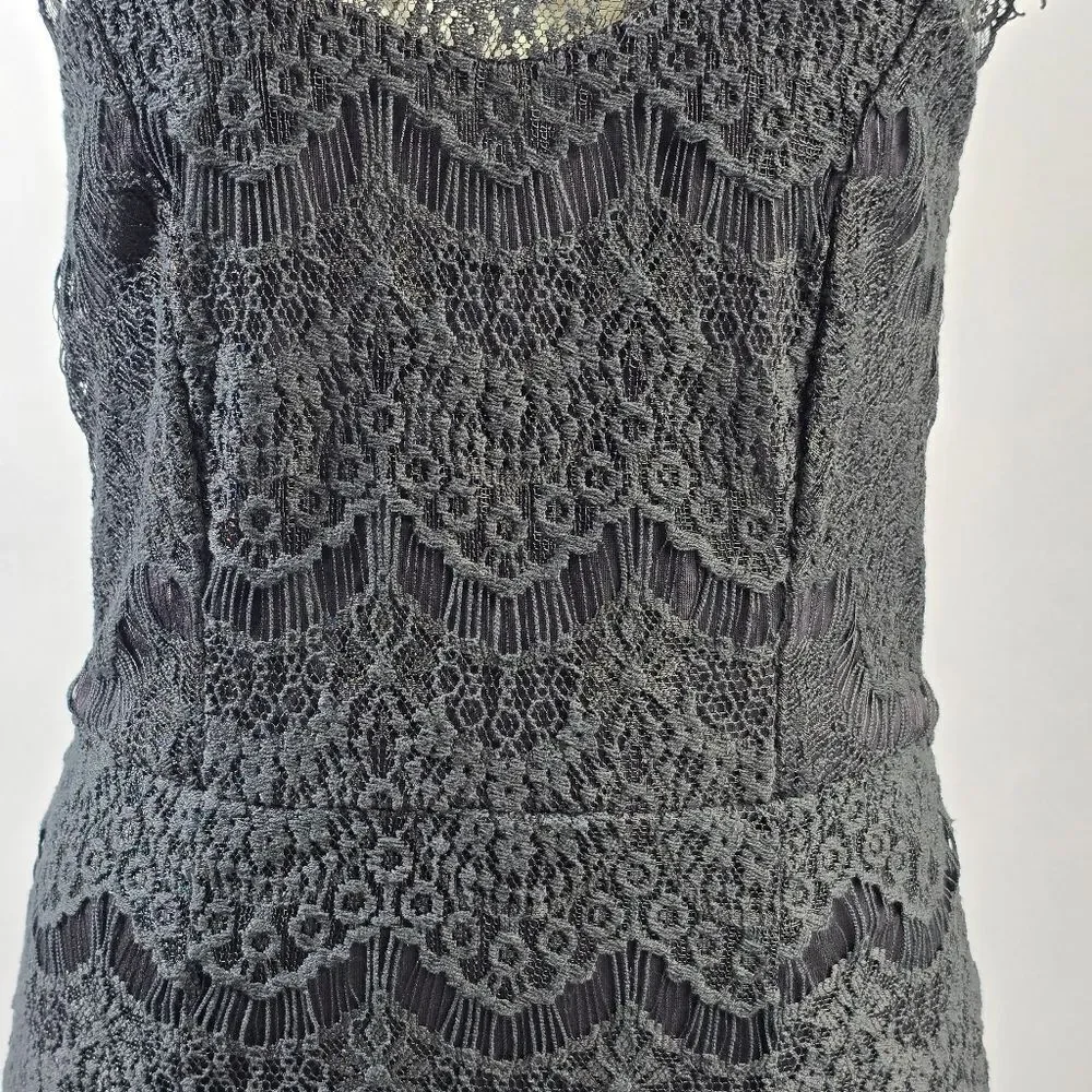 Free People Black Lace Mini Dress (Rack8)